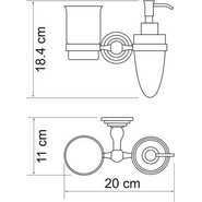 Дозатор для жидкого мыла со стаканом WasserKraft Ammer K-7089 фото 4