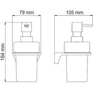 Дозатор для жидкого мыла WasserKraft Elbe K-7299, цвет чёрный фото 5