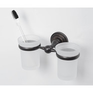 Стакан двойной для зубных щеток WasserKraft Isar K-7328D, цвет тёмная бронза фото 2