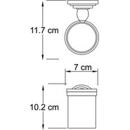 Стакан для зубных щеток WasserKraft Isar K-7328, цвет тёмная бронза фото 4