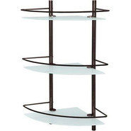 Полка стеклянная WasserKraft Isar K-3633 30 см, цвет тёмная бронза фото 