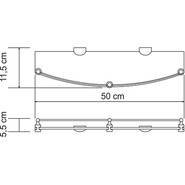Полка стеклянная WasserKraft Kammel K-8344 50 см фото 4