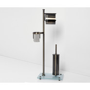 Стойка с держателем и ёршиком WasserKraft Exter K-1234, цвет светлая бронза фото 