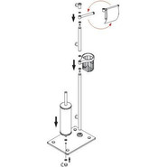 Стойка с держателем и ёршиком WasserKraft Exter K-1234, цвет светлая бронза фото 3