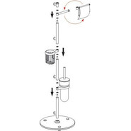 Стойка с держателем и ёршиком WasserKraft Ammer K-1236 фото 6