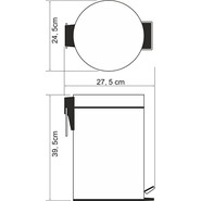 Ведро для мусора с педалью WasserKraft K-612 фото 3