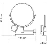 Зеркало косметическое настенное WasserKraft K-1000 фото 4