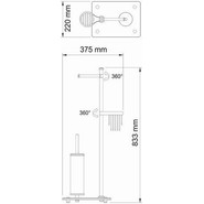 Стойка с держателем и ёршиком WasserKraft K-1264 фото 6