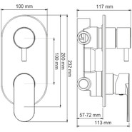 Смеситель для ванны WasserKraft Elbe 7471, чёрный фото 2