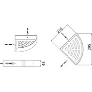 Полка угловая Fixsen Hotel FX-31003A 20 см фото 3