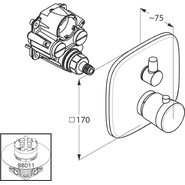 Смеситель для ванны с термостатом Kludi Ambienta 538300575 фото 2
