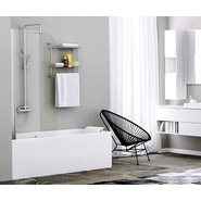 Шторка для ванны WasserKraft Leine 80 см 35P01-80, хром/прозрачное фото 2