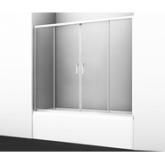 Шторка для ванны WasserKraft Lippe 170 см 45S02-170, хром/прозрачное фото 