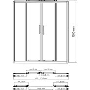 Шторка для ванны WasserKraft Lippe 170 см 45S02-170, хром/прозрачное фото 2