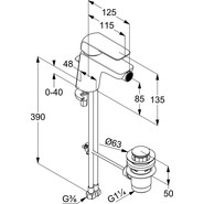 Смеситель для биде Kludi Ameo 412160575 фото 3