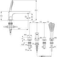 Смеситель для ванны Kludi Ameo 414240530 фото 4