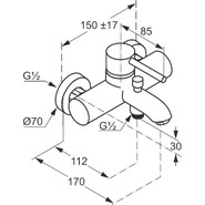 Смеситель для ванны Kludi Bozz 386910576 фото 3