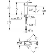 Смеситель для раковины Grohe Eurocube 23446000 фото 4