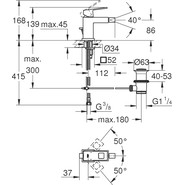 Смеситель для биде Grohe Eurocube 23138000 фото 2
