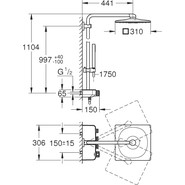 Душевая стойка с термостатом Grohe Euphoria SmartControl System 310 DUO Cube 26508LS0, белая луна фото 3