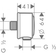 Шланговое подсоединение Axor Montreux 16884000 фото 3