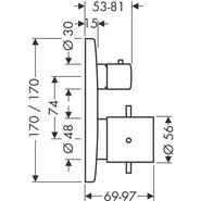 Смеситель для ванны с термостатом Axor Starck 10726000 фото 2