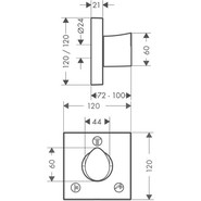 Переключатель на 3 положения Axor Starck Organic 12731000 фото 3