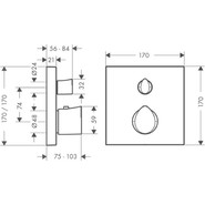 Смеситель для ванны с термостатом Axor Starck Organic 12716000 фото 3