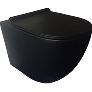 Унитаз подвесной безободковый Simas Vignoni VI18nero bril, Цвет производителя: чёрный фото 