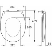Сиденье с крышкой для унитаза Grohe Bau Ceramic микролифт 39493000 фото 2
