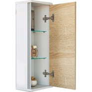 Шкафчик навесной Aqwella Miami 25 см Mai.04.25, белый/дуб сонома фото 