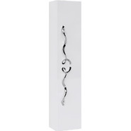 Пенал подвесной Aqwella Clarberg Due amanti 25 см Due.05.25/W/CR, белый/серебро фото 