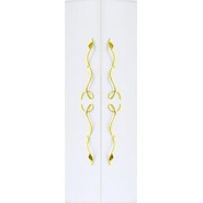 Пенал подвесной Aqwella Clarberg Due amanti 50 см Due.05.05/W/GL, белый/золото фото 