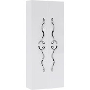 Пенал подвесной Aqwella Clarberg Due amanti 50 см Due.05.05/W/CR, белый/серебро фото 