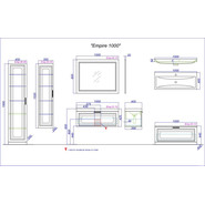 Пенал подвесной Aqwella Империя 35 см Emp.05.35/W фото 3