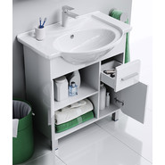 Тумба напольная с раковиной Aqwella Корсика 75 см KOR0107 (Раковина Стиль 75) фото 5