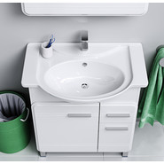 Тумба напольная с раковиной Aqwella Корсика 75 см KOR0107 (Раковина Стиль 75) фото 3