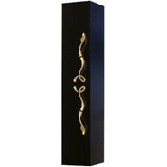 Пенал подвесной Aqwella Clarberg Due amanti 25 см Due.05.25/BLK/GL, черный, (ручки золото) фото 