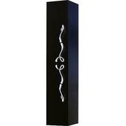 Пенал подвесной Aqwella Clarberg Due amanti 25 см Due.05.25/BLK/CR, черный, (ручки серебро) фото 