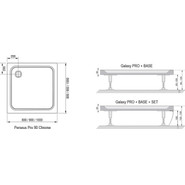 Поддон Ravak Galaxy Perseus Pro Chrome 80 см XA044401010 фото 4