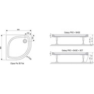 Поддон Ravak Galaxy Pro Elipso Flat 90 см XA237711010 фото 3