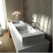 Раковина подвесная двойная Kerasan Cento 140 см 353601*1 фото 2