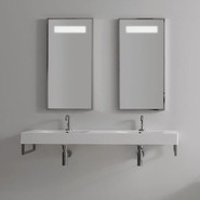 Раковина подвесная двойная Kerasan Cento 140 см 353601*1 фото 4