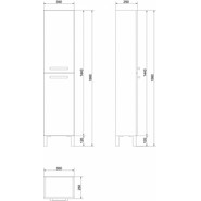 Пенал подвесной Cersanit Melar 35 см SL-MEL, белый фото 6