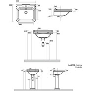 Раковина с пьедесталом Kerasan Waldorf 60 см 4140K1bi/cr*1 фото 4