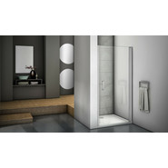 Душевая дверь Bas Mokka DR-90-C-WE 90 см алюминий/прозрачное фото 2