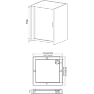 Душевая дверь Bas Mokka DR-90-C-WE 90 см алюминий/прозрачное фото 4