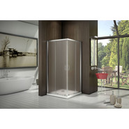 Душевое ограждение Bas Latte CR-90-G-WE 90х90 см, алюминий/матовое фото 2