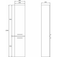 Пенал подвесной Cersanit Lara 30 см SL-LAR/Wh, универсальный, белый фото 5