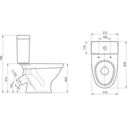 Унитаз-компакт Santeri Форвард 1.P205.2.S00.00B.F с крышкой полипропилен фото 3